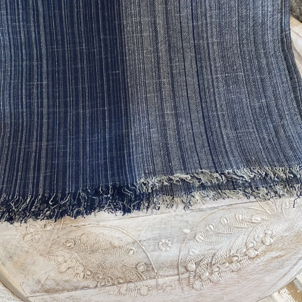 Threshold blue line striped  Cotton Table Runner 108